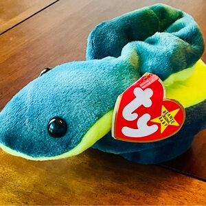 Ty Beanie Baby Hissy Snake Beanbag Plush Original Tag 1997 PE Gen 5 MWMT